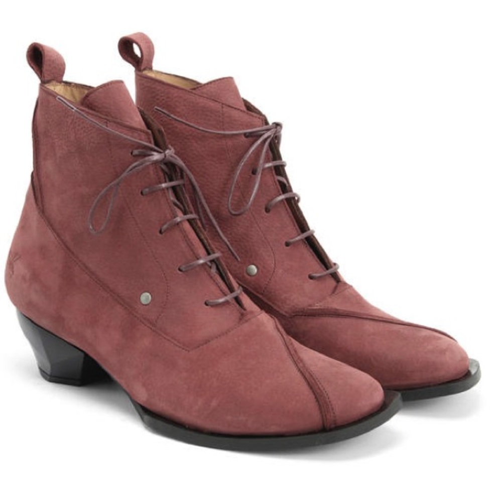 John Fluevog Noor Rust Discontinued Leather Booties SZ 10.5